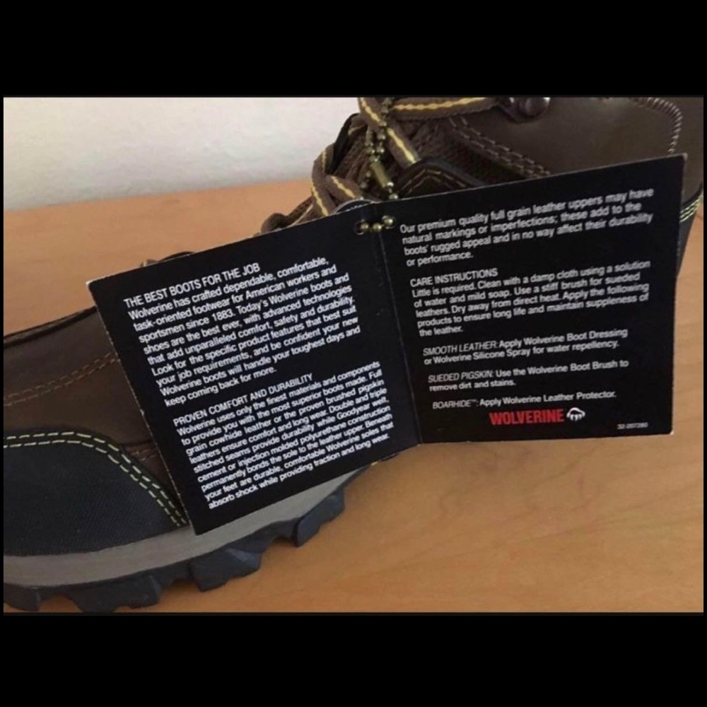 Men’s Wolverine Bucklin 6” Waterproof Hiker Boots Men’s Size 9 New In Box - Picture 7 of 8